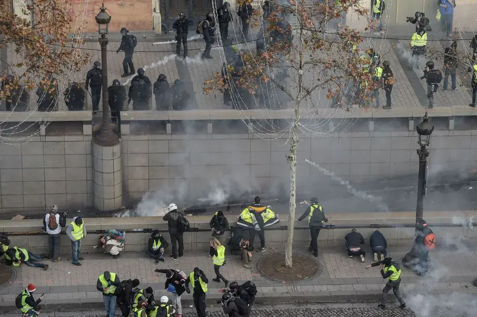 Протесты в Париже. Фото AFP