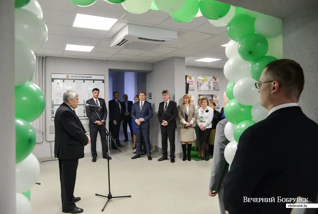 18.12.2018. Открытие центра по обслуживанию плательщиков в инспекции МНС по Бобруйску. Начальник инспекции Министерства по налогам и сборам по Могилевской области Иван