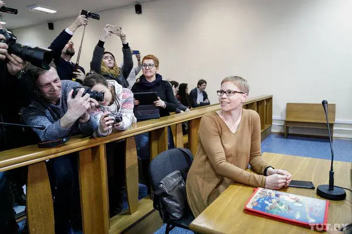 Марина Золотова во время судебного процесса. Фото: Ольга Шукайло, TUT.BY