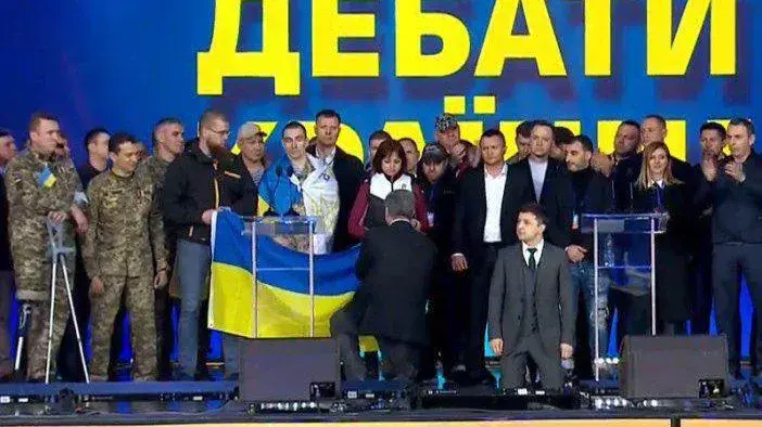 19.04.2019. Главные дебаты Украины. Кадр с телетрансляции