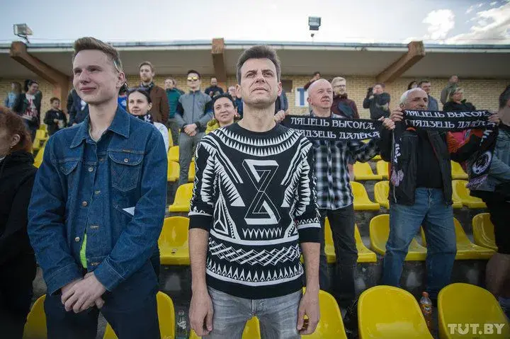 Юрий Блинов на матче «Крумкачоў».