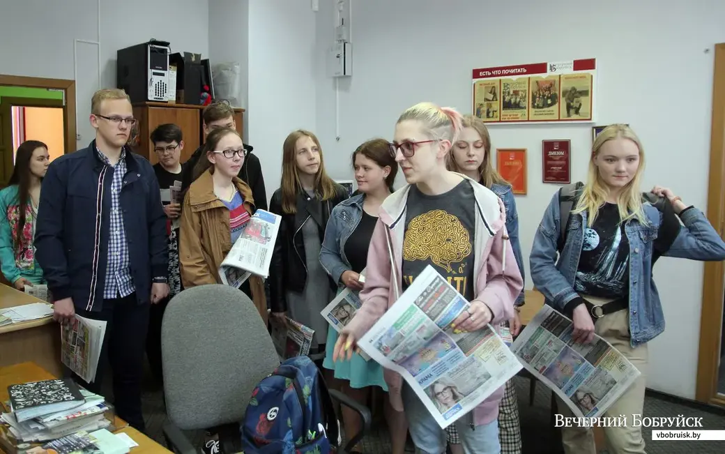 30.04.2019. Визит студентов школы медиаграмотности MediaIQ в редакцию «Вечернего Бобруйска»