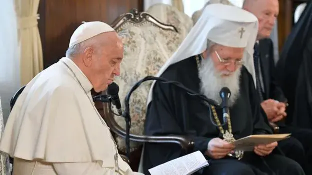 Папа Франциск и патриарх Болгарской православной церкви Неофит. Фото VATICAN MEDIA