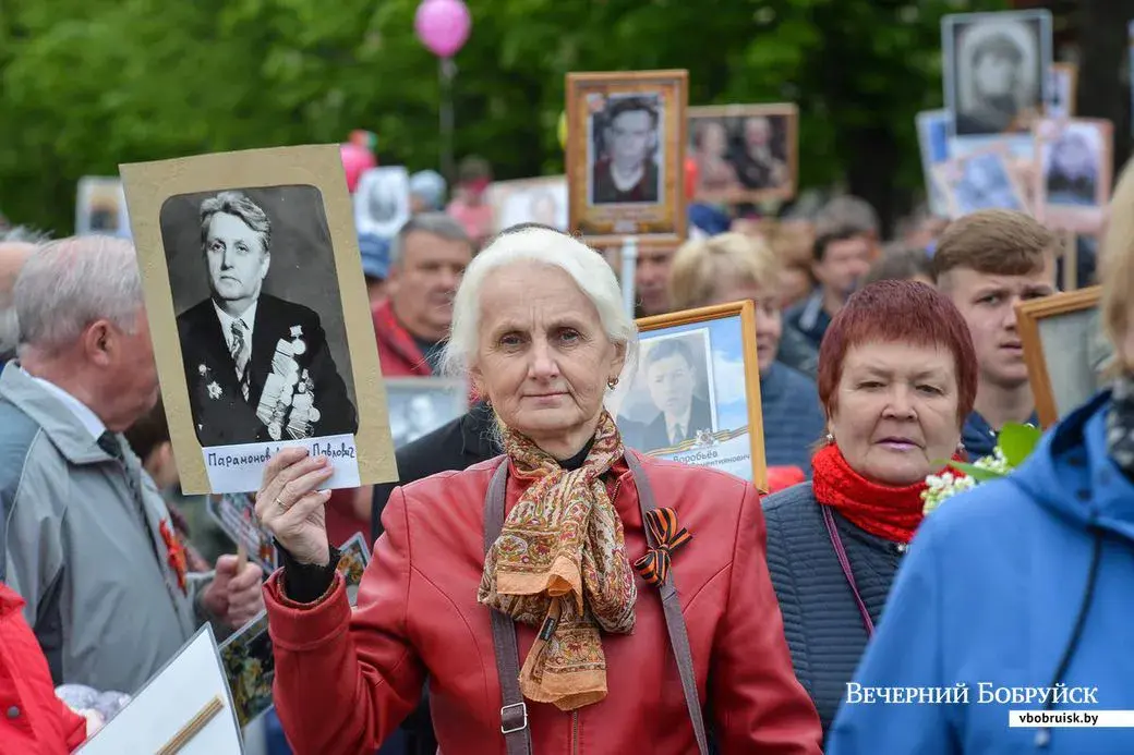 09.05.2019. День Победы 9 мая в Бобруйске. Шествие ветеранов и участников акций памяти.