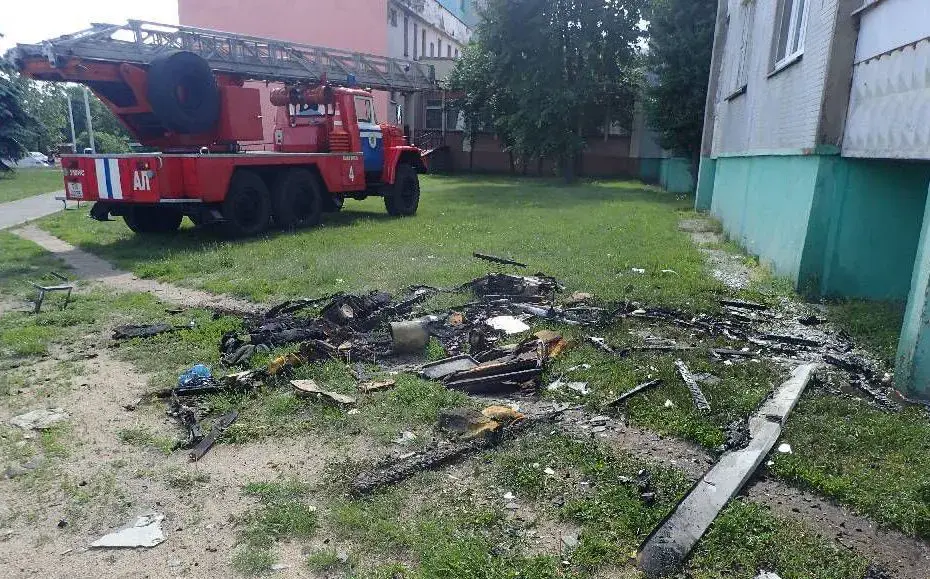 27.05.2019. Пожар на ул. Орджоникидзе в Бобруйске