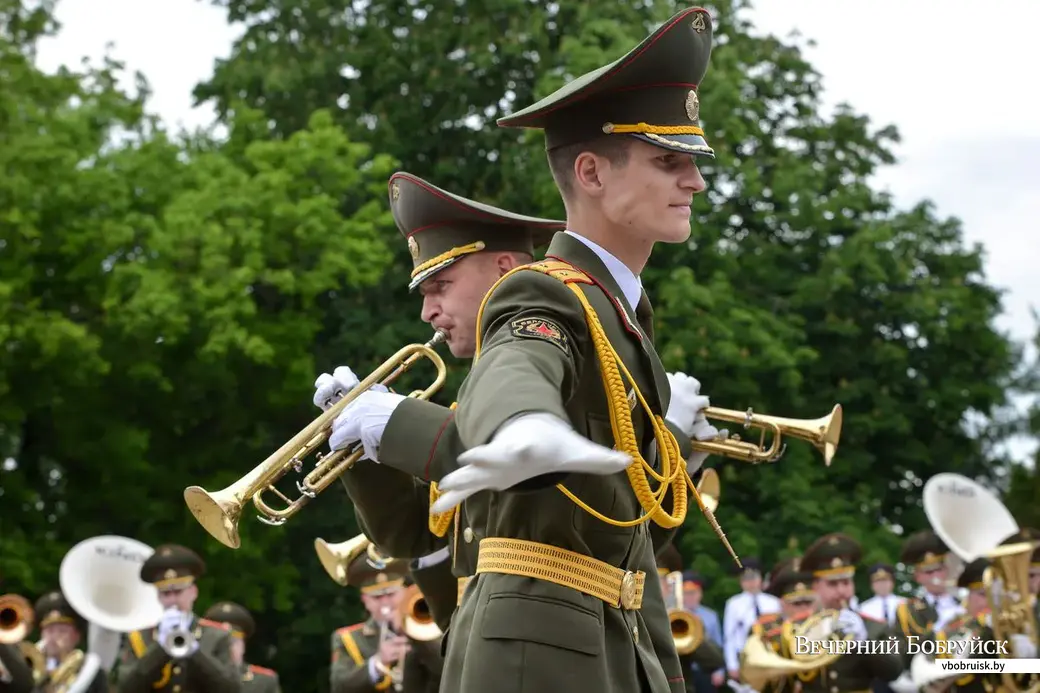 28.05.2019. Торжественное открытие 47-го республиканского слёта-конкурса отрядов юных инспекторов движения. Оркестр минской военной комендатуры
