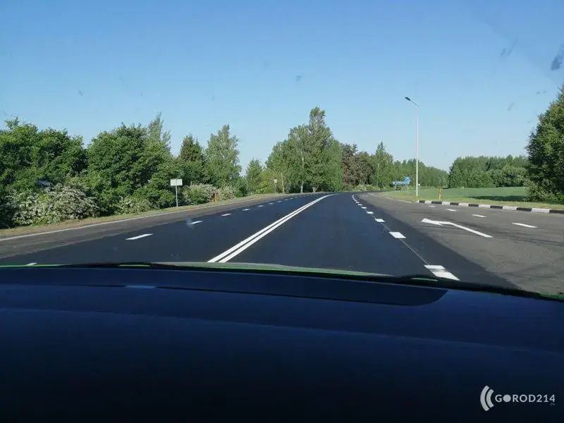 Дорогу между Полоцком и Новополоцком отремонтировали к приезду Лукашенко.