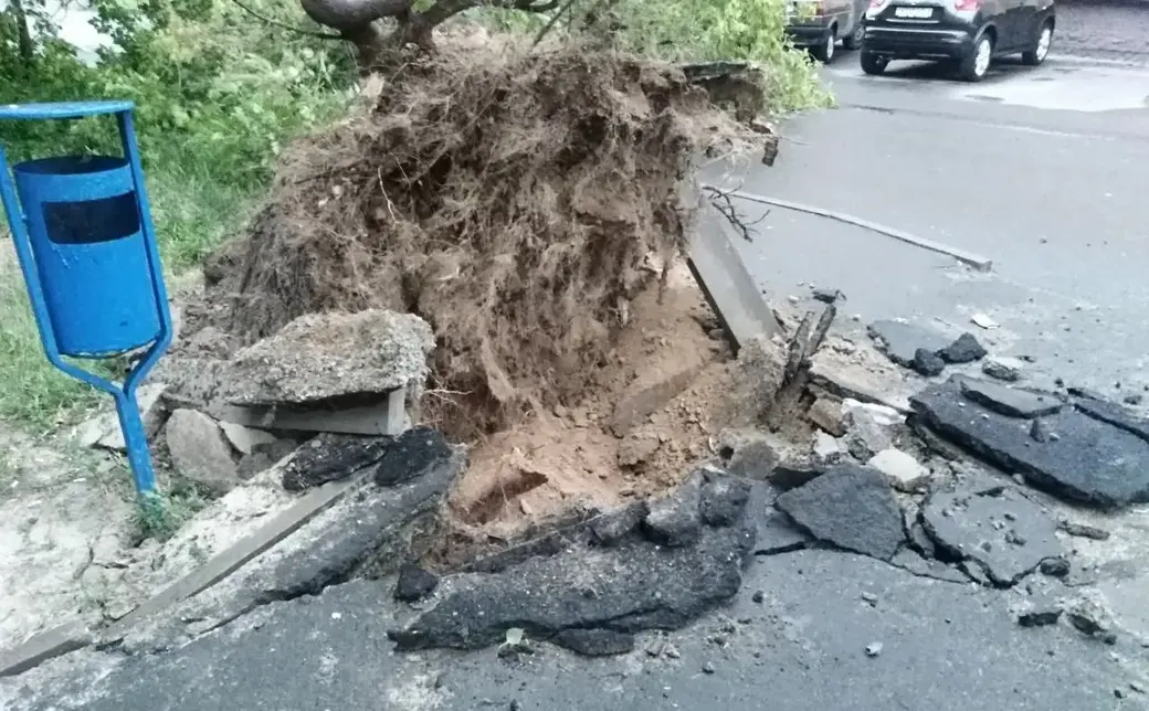 1.07.2019. Последствия урагана в Речице. Фото