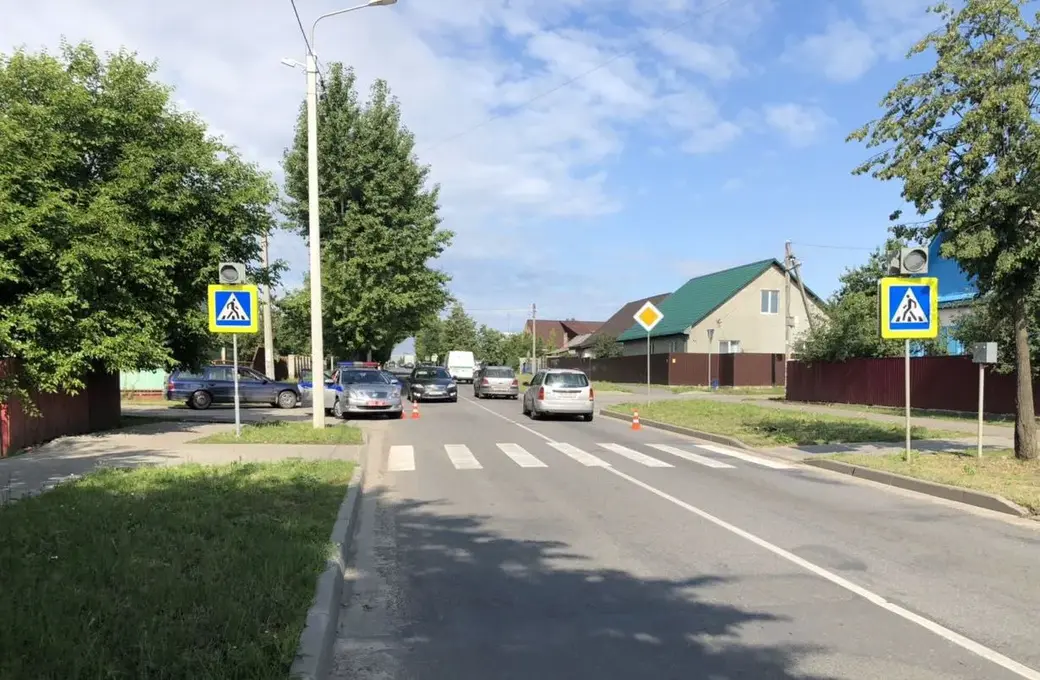 13.07.2019, Бобруйск, ул. Гоголя. Наезд на пешехода на переходе.