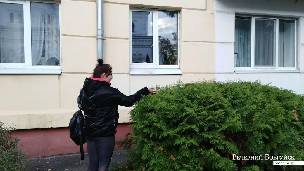 7.10.2019. С пятого этажа этого дома выпал ребенок. Влада, соседка с первого этажа, стала свидетелем ЧП. Она показывает, куда упал малыш.