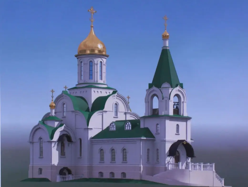 Макет строящегося Спасо-Преображенского храма.