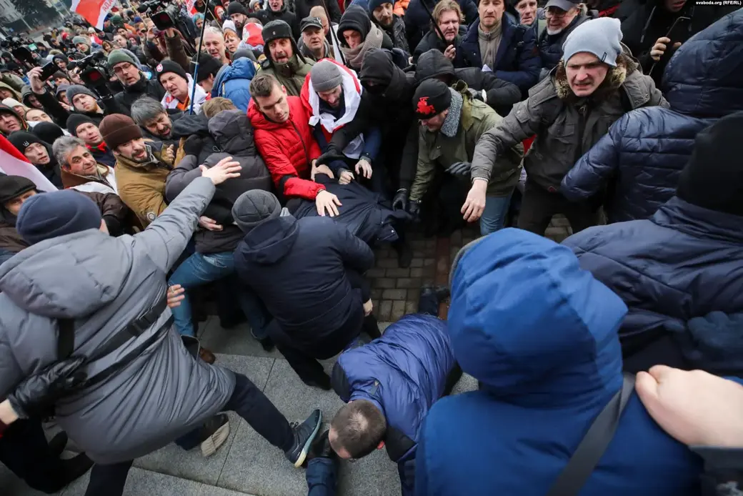 В Минске проходят акции против «углубленной интеграции». Фото: «Радыё Свабода»
