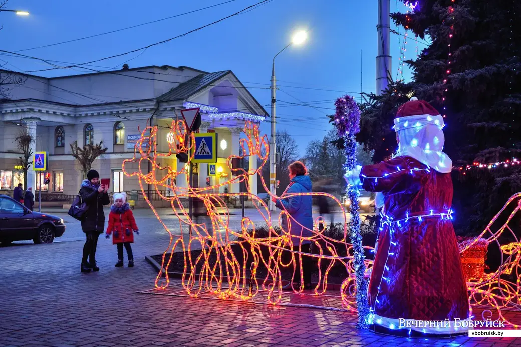 23.12.2019. Новогодняя иллюминация в Бобруйске