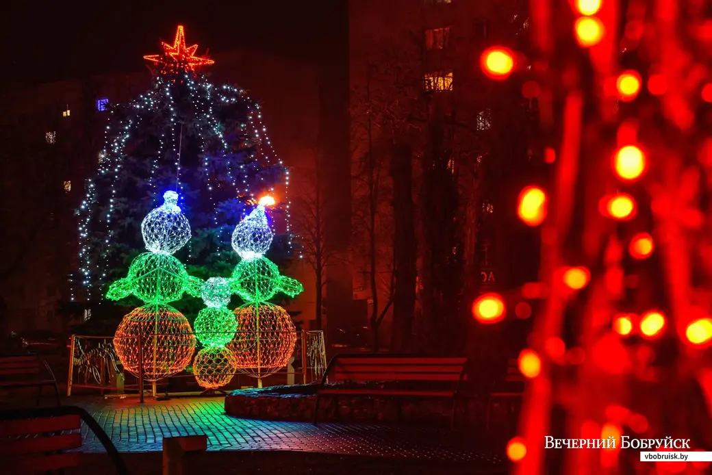 23.12.2019. Новогодняя иллюминация в Бобруйске