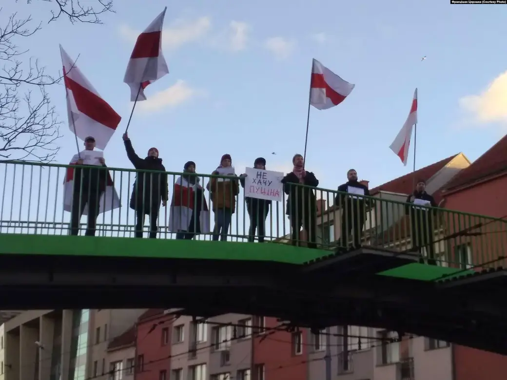 15.12.2019. Пикет за независимость Беларуси в польском Щецине.