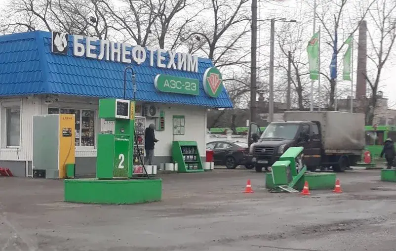 АЗС в Бобруйске на ул. Орловского. Фото: «Дороги Бобруйска».
