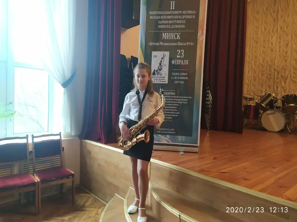 23.02.2020, София Гриневич перед началом конкурса в Минске.