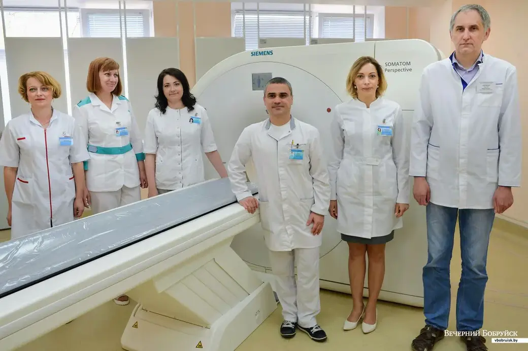 Кабинет рентгенокомпьютерной томографии в Бобруйской центральной больнице. Апрель 2019. Фото: архив