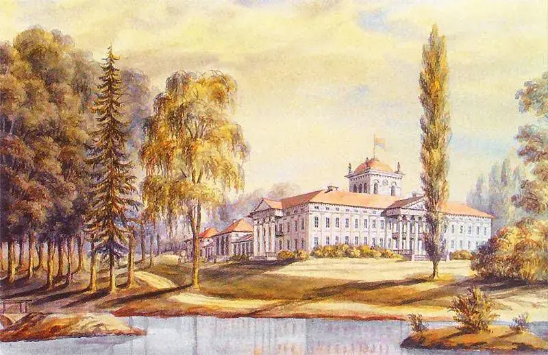 Летом 1877 года в Жиличах останавливался Наполеон Орда, запечатлев дворец на двух рисунках.