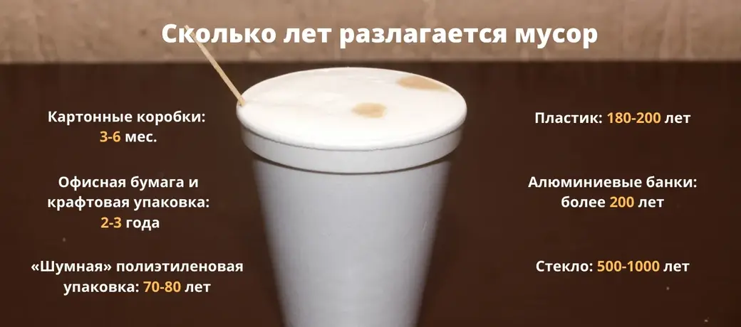 Сколько разлагается мусор. Инфографика Виктории ШАХРАЙ.
