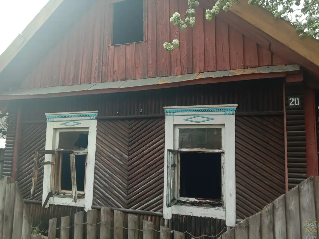 06.05.2020, пожар в Бобруйске в переулке Чайковского