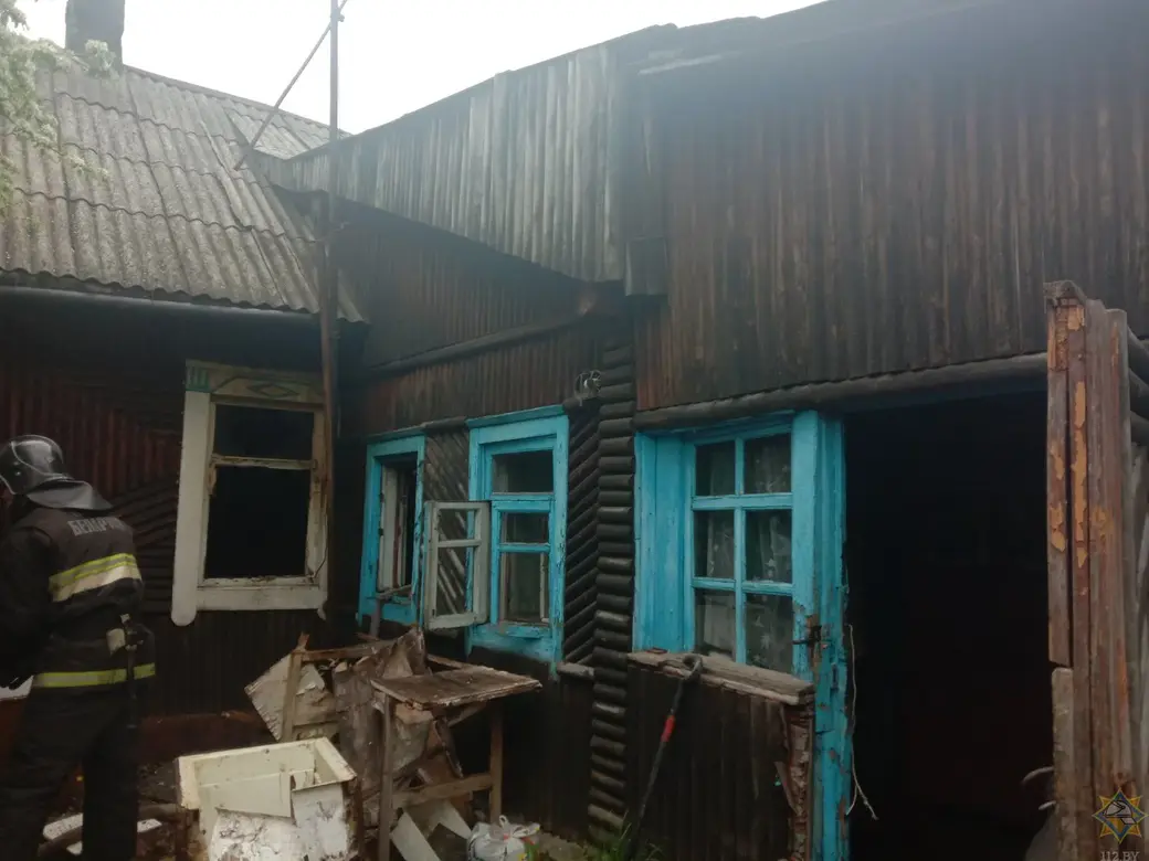 06.05.2020, пожар в Бобруйске в переулке Чайковского
