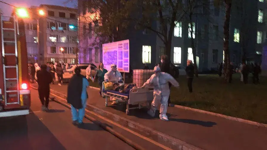 9.05.2020. Пожар в московской больнице. Фото Газета.ру
