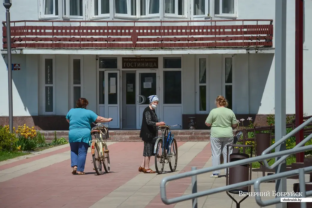 08.06.2020. Мышковичи, Могилевская область. Масочный режим введен в Кировском районе