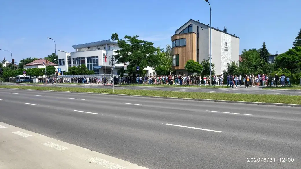 Начало акции в Варшаве, 21.06.2020