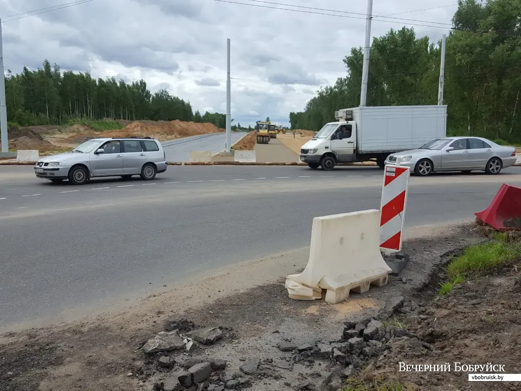 Строительство проспекта Строителей в Бобруйске. 31 июля 2020 года.