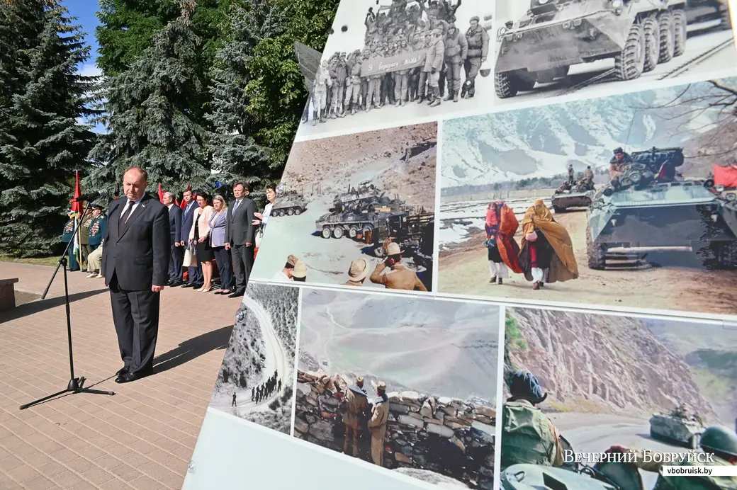 02.08.2020. Бобруйск. Торжественное открытие архитектурной композиции у памятника воинам-интернационалистам в честь Дня десантников и сил специальных операций