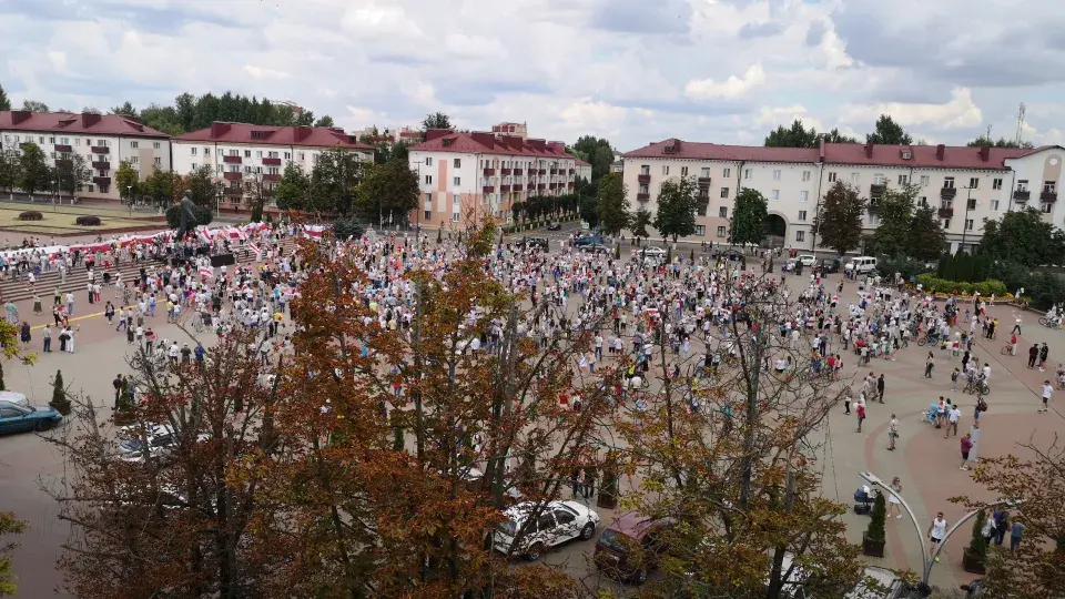 Бобруйск, 16 августа 2020 года. Площадь Ленина. Фото нашего читателя Валерия Горшкова.