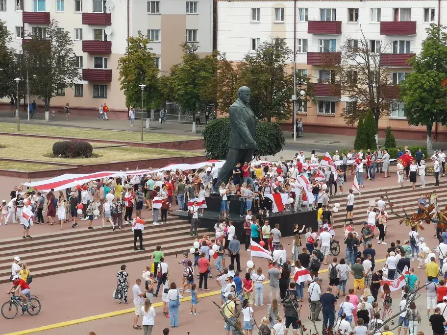 Бобруйск, 16 августа 2020 года. Площадь Ленина. Фото нашего читателя Валерия Горшкова.