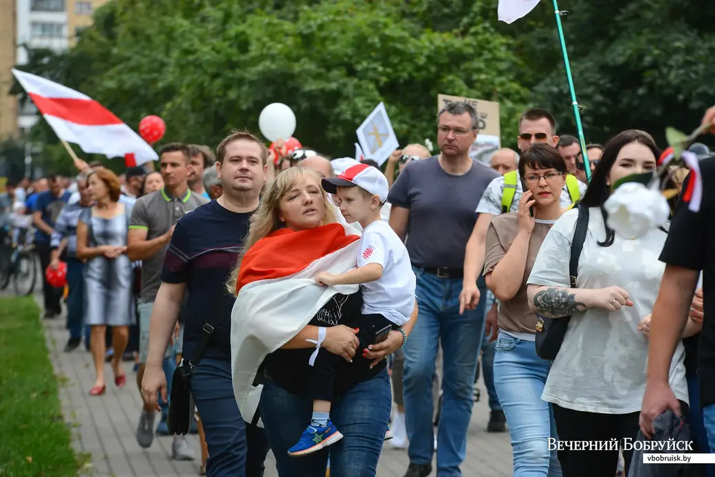 06.09.2020. Бобруйск. Мирная акция протеста и солидарности. Фото из архива «ВБ» носит иллюстративный характер.