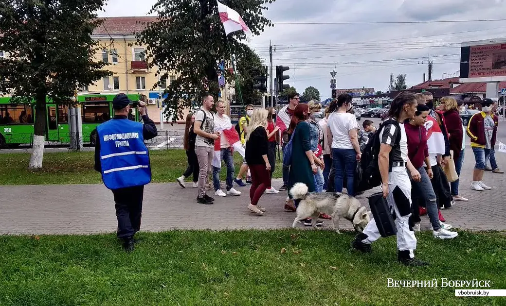 «Марш героев» в Бобруйске 13 сентября 2020 года.