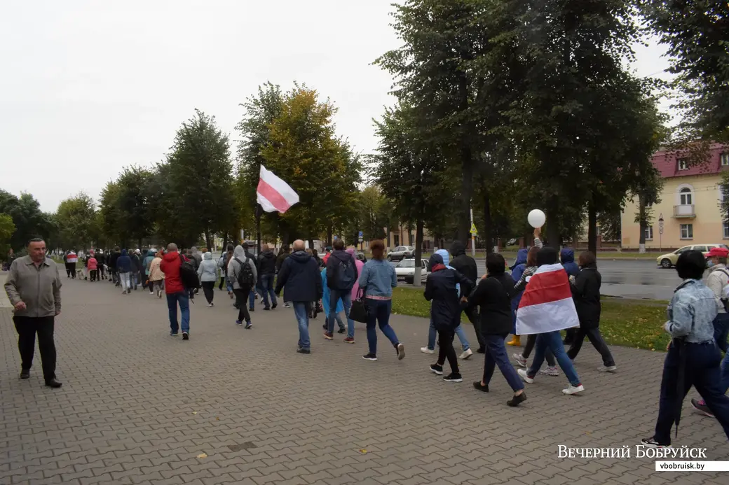 27.09.2020, мирный протест в Бобруйске