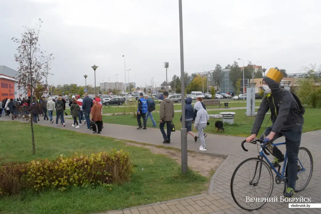 27.09.2020, мирный протест в Бобруйске