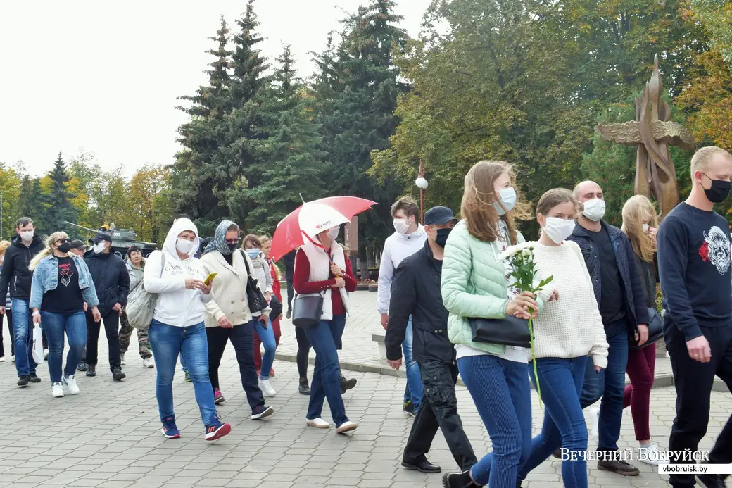04.10. 2020. Бобруйск. Протестная акция. Фото Дениса НОСОВА.