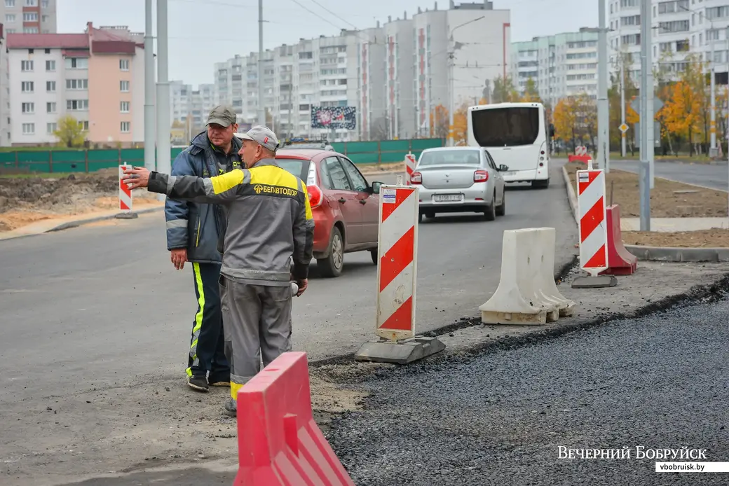 29.10.2020, Бобруйск. Строительство проспекта Строителей от улицы Шинной до улицы Ленина.