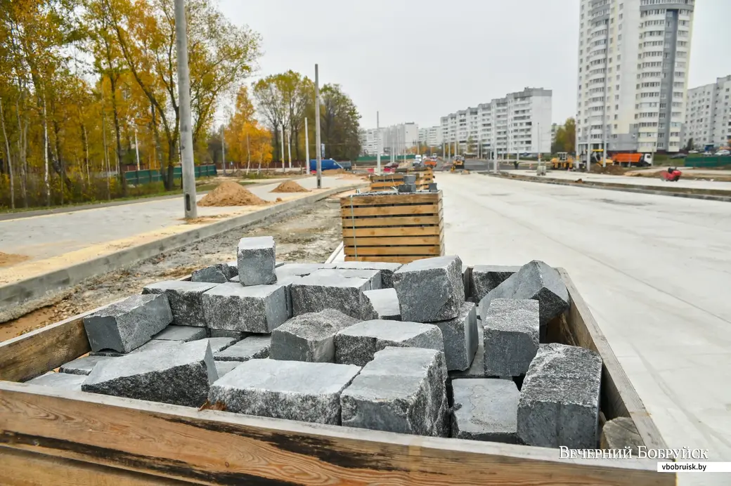 29.10.2020, Бобруйск. Строительство проспекта Строителей от улицы Шинной до улицы Ленина.