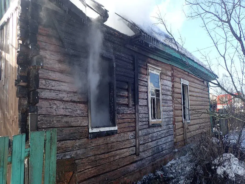 Бобруйск, 19 февраля 2021 года. Пожар в переулке Ленина.
