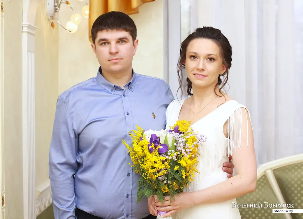 Свадебная пара Алексей Толкачев и Екатерина Авдеева.