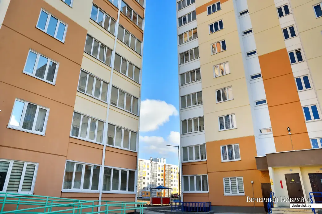 Строительство домов в 7-м микрорайоне Бобруйска.