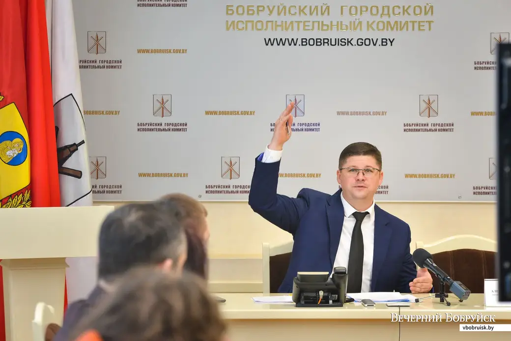23.03.2021. Бобруйск. Пресс-конференция начальника отдела спорта и туризма Бобруйского горисполкома Алексея Воронкова