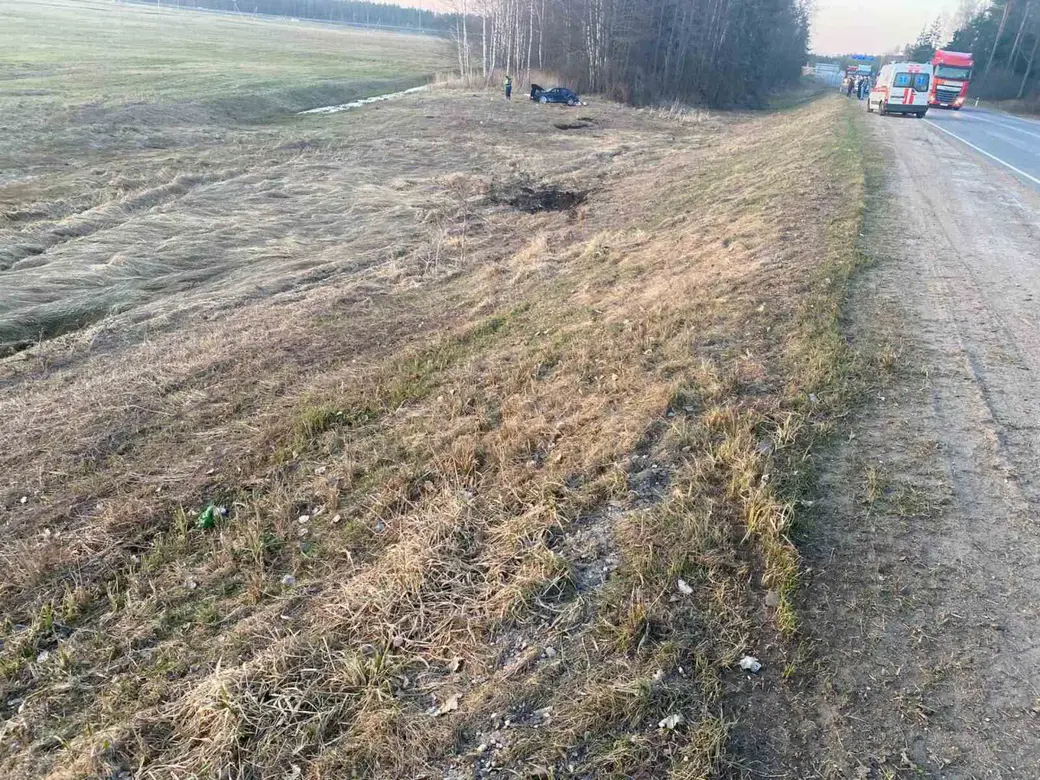ДТП под Бобруйском, 11 апреля 2021 года. Фото ГАИ РОВД.