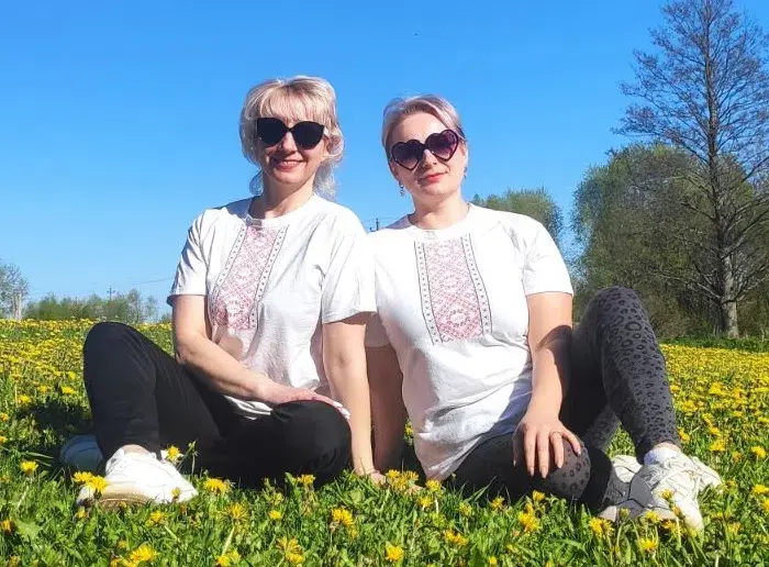 Ольга Верас с сестрой Анной Лазбенковой.