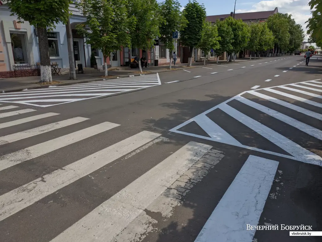 27.05.2021. Бобруйск. Новая разметка на улице Социалистической