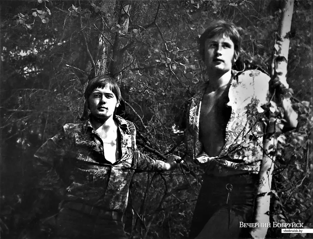 Могилев, начало 1970-х. Вася и Женя, Печерский лесопарк.