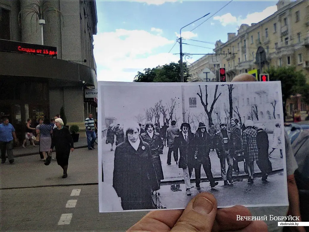 Возле Центрального универмага в Могилеве.1973-2018. Сорок пять лет спустя.