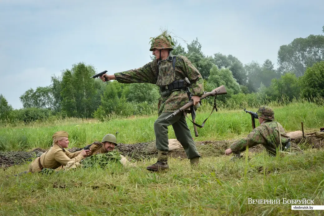 27.06.2021. Бобруйский район. Слет военно-исторических клубов «Бобруйский котел» и реконструкция захвата и удержания переправы и плацдарма на западном берегу Березины